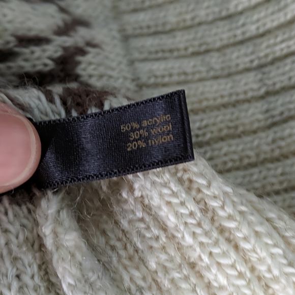 Cream + brown patterned sweater - Size XS - Picture 4 of 5